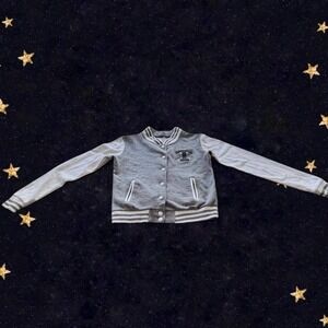 Terranova grey varsity jacket with a T